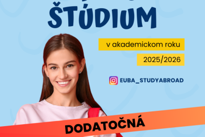 Erasmus+ mobilita štúdium na akademický rok 2025/2026 - 2. kolo prihlasovania