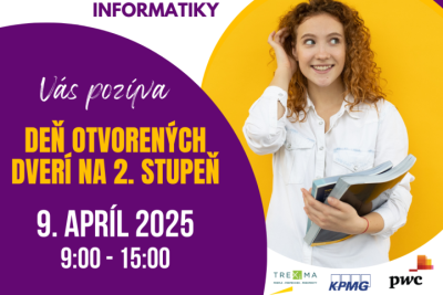 Deň otvorených dverí na 2. stupeň štúdia - pozvánka