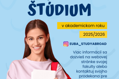 Erasmus+ mobilita štúdium v rámci EÚ na akademický rok 2025/2026