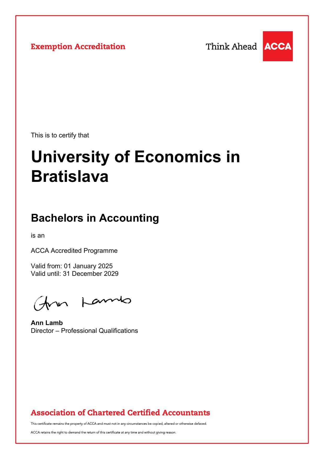 bachelors in accounting 2025 exemptions certificate