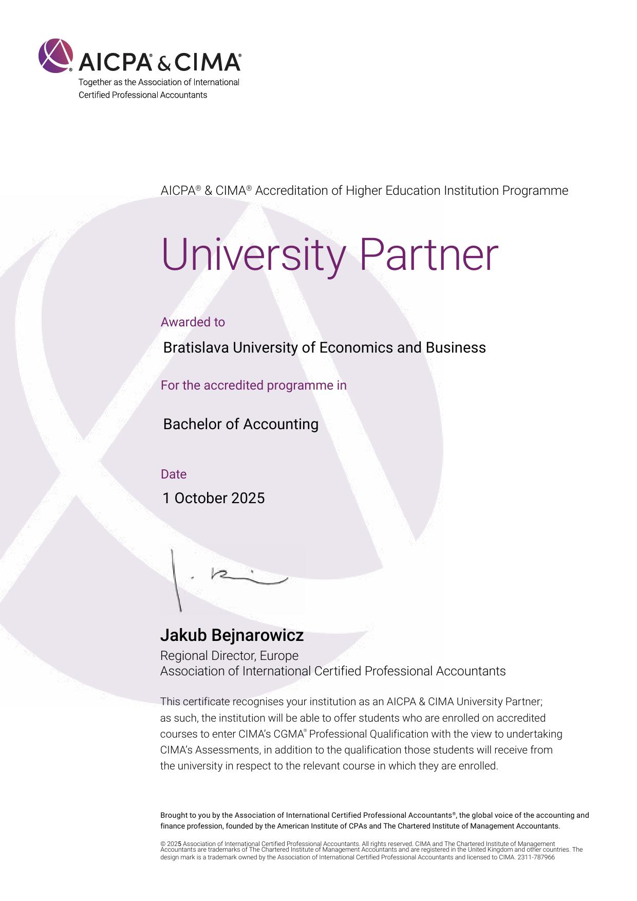 cima accreditation cert euba ba accounting