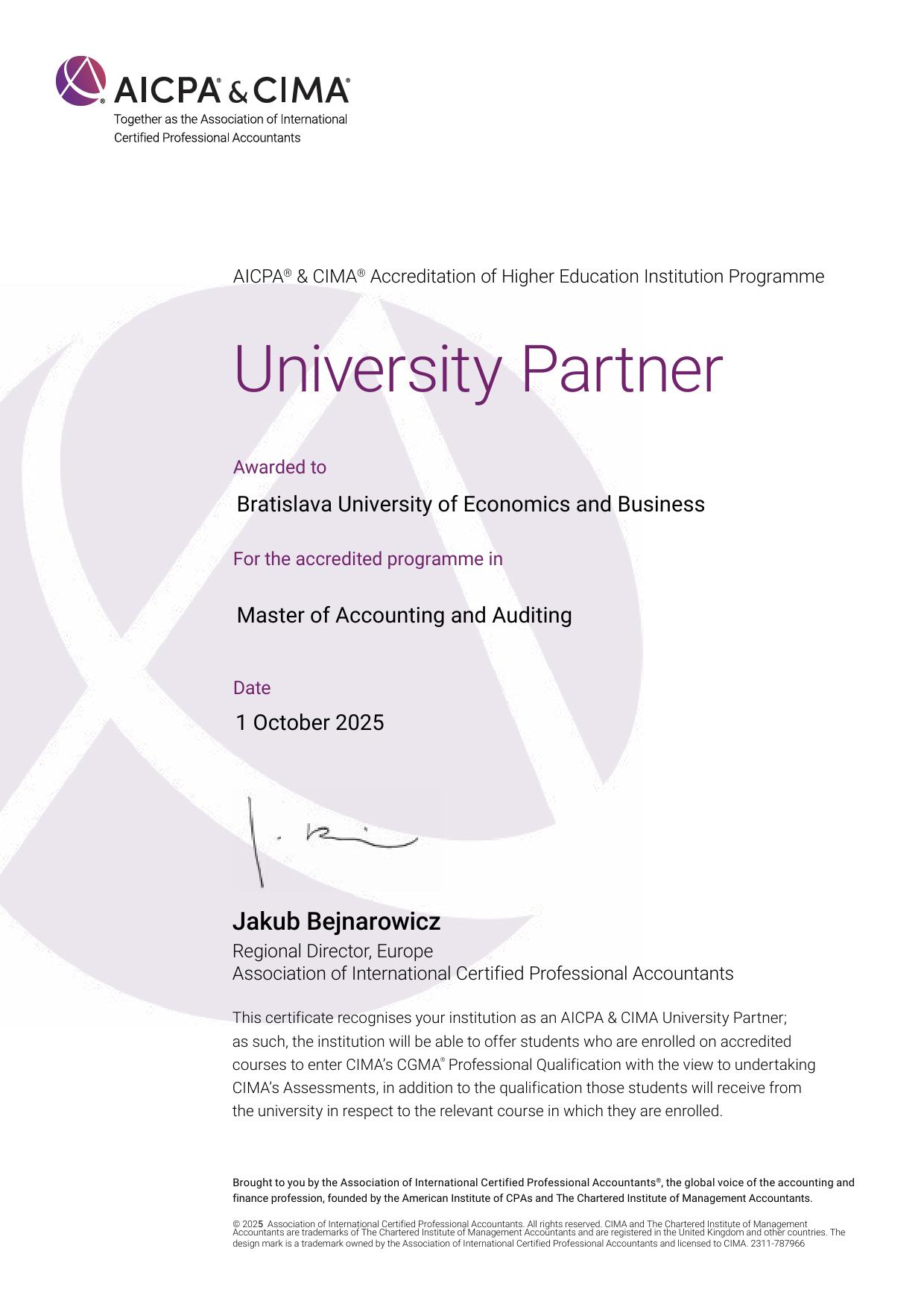 cima accreditation cert euba ma accounting and auditing