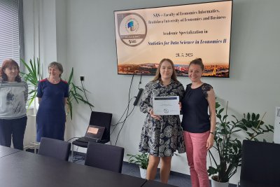 Úspešní absolventi SAS špecializačného programu Statistics for Data Science in Economics II