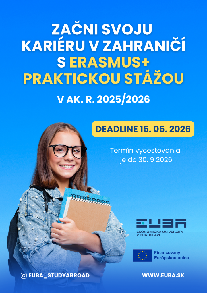 Erasmus+ mobilita - študentská stáž na ak. rok 2025/2026 - 4. kolo výzvy